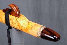 Yellow Cedar Burl Native American Flute, Minor, Mid B-4, #K18K (11)